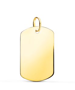 Medalla 18k militar rectangular en brillo