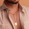 Medalla 18k militar rectangular en brillo