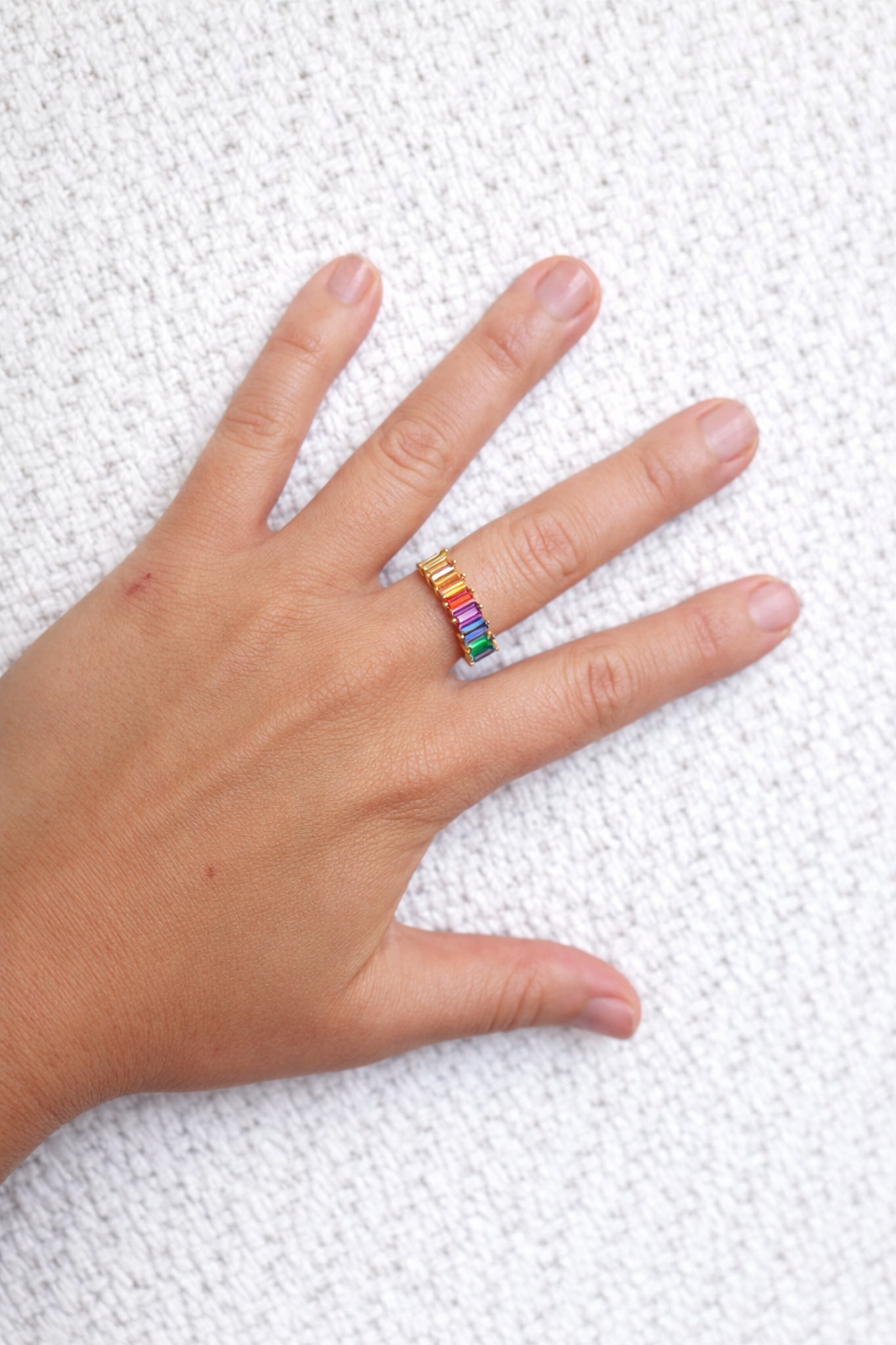 Anillo plata de ley Alexandra chapado oro