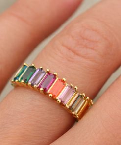 Anillo plata de ley Alexandra chapado oro