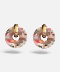 Pendientes May chapado laton