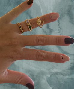 Anillos plata de ley chapado oro 18k lusiana
