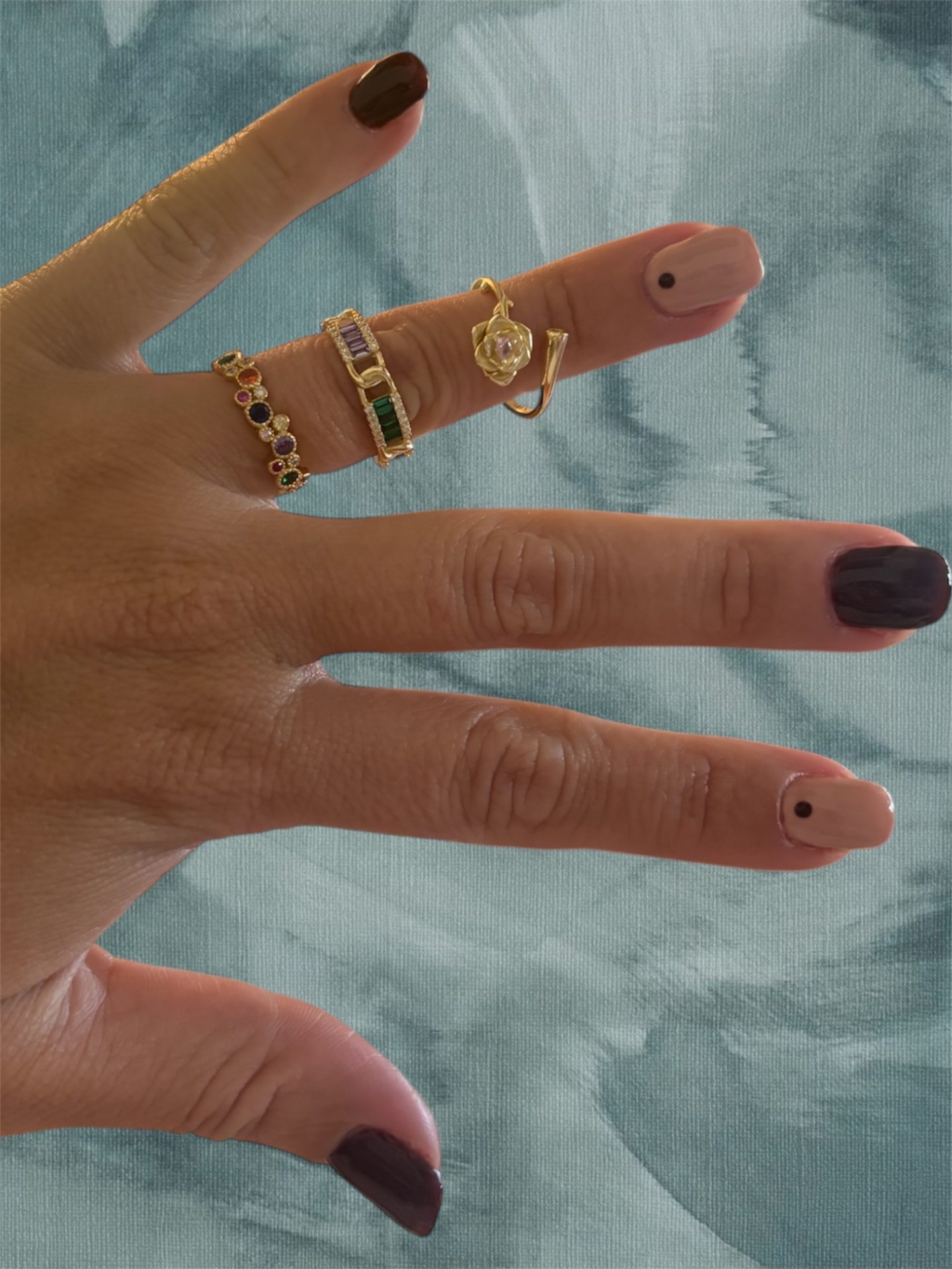 Anillos plata de ley chapado oro 18k lusiana