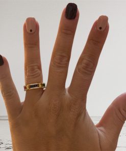 Anillos plata de ley chapado oro 18k lusiana