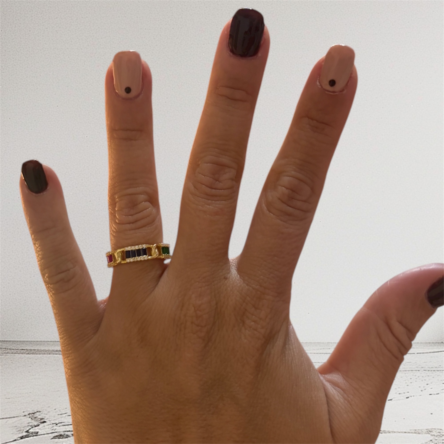 Anillos plata de ley chapado oro 18k lusiana