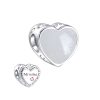 charm plata corazon leche materna personalizado