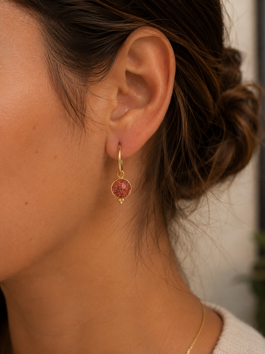Aros plata chapado bú