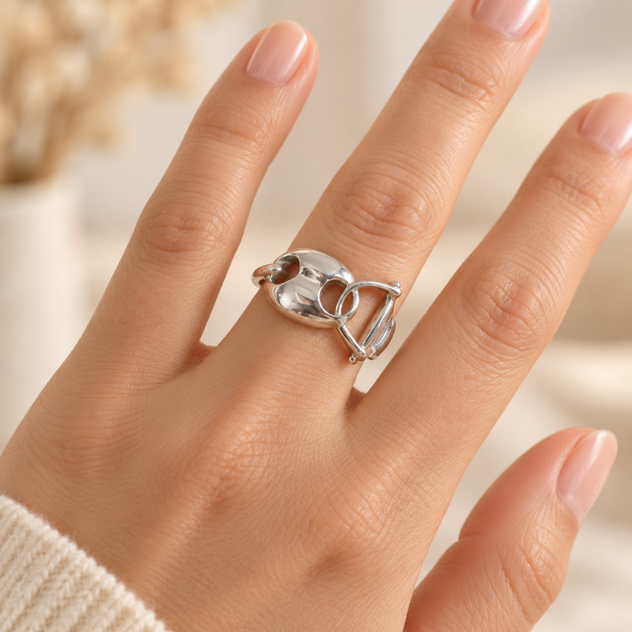 Anillo plata de ley Barco