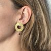 Pendientes laton chapado oro18k Barbara