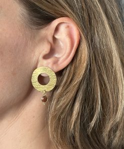 Pendientes laton chapado oro18k Barbara