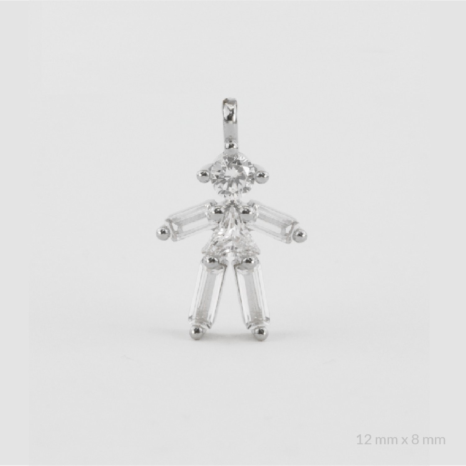 Colgante plata niña piedra
