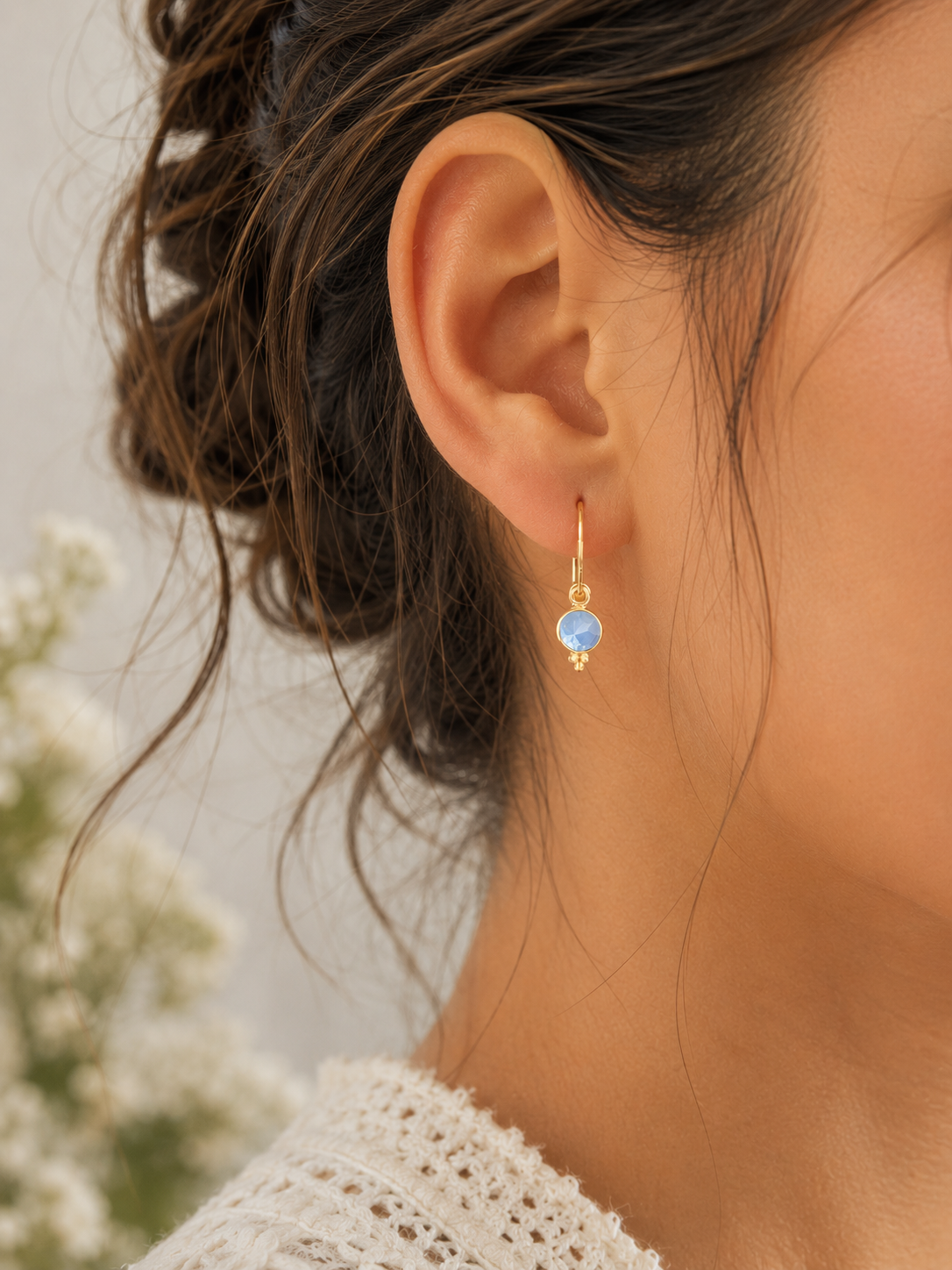 Aros plata chapado Boo