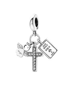 charm plata cruz biblia