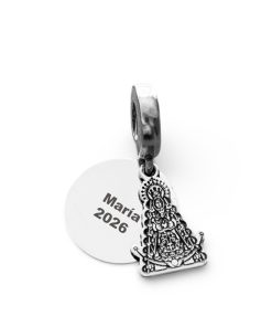 charm plata de ley v.rocio y medalla
