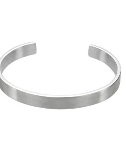 Pulsera plata de ley rígida 8mm con fotografía