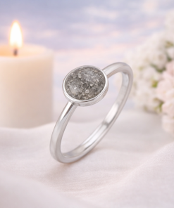 Anillo plata de ley cenizas ovalado