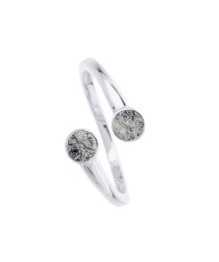 Anillo plata de ley cenizas doble