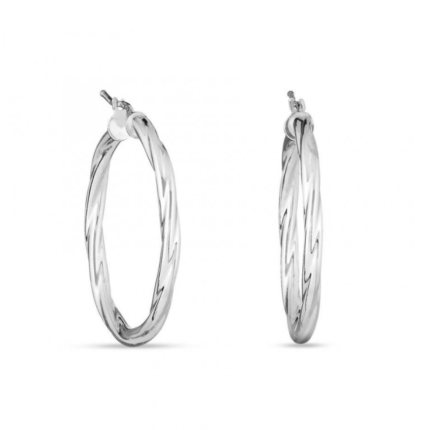 Aros plata tubo rizado 22mm