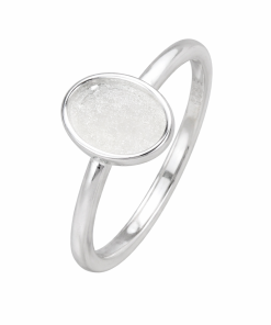 Anillo plata de ley leche materna ovalado