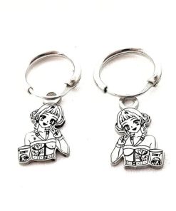 Pendientes aro plata kpop