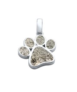 Colgante plata huella con cenizas