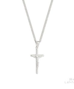 Gargantilla acero cruz con cristo