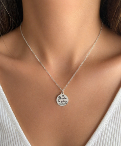 Gargantilla plata abuela te quiero