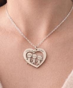 Gargantilla plata corazon niños