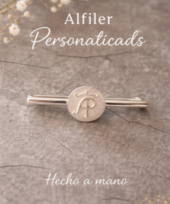 Alfiler plata de ley redondo personalizado