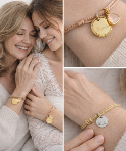 Pulsera plata de ley macrame  abuela con circonitas