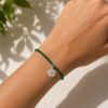 Pulsera plata de ley piedras con medalla