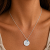 Gargantilla plata medalla piedra personalizada