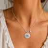 Gargantilla plata medalla circonita personalizada