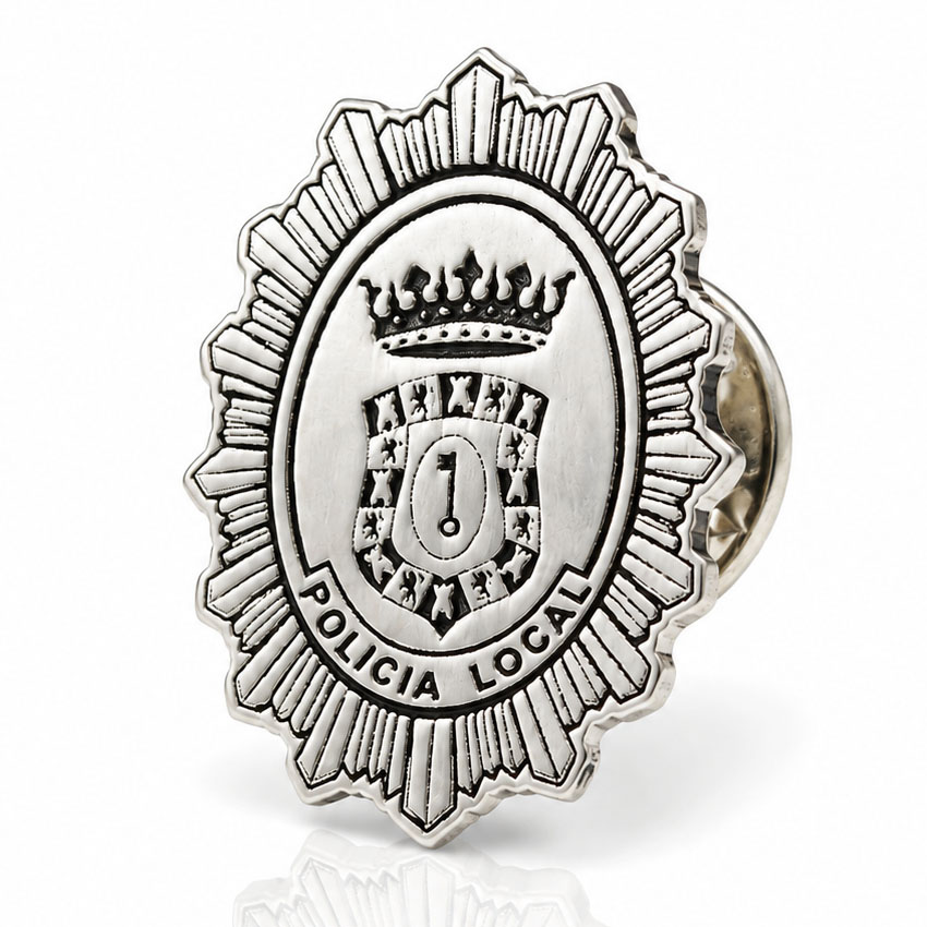 Pin plata de ley policia local personalizado