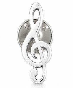 Pin plata de ley clave de sol personalizado