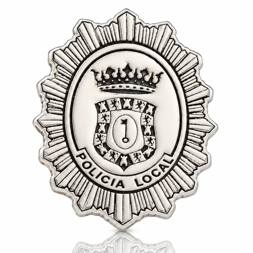 Pin plata de ley policia local personalizado