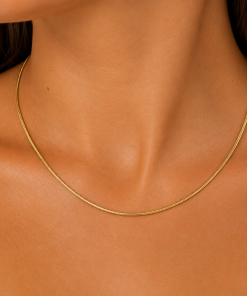 Cadena oro 18k cola de raton 45 cm