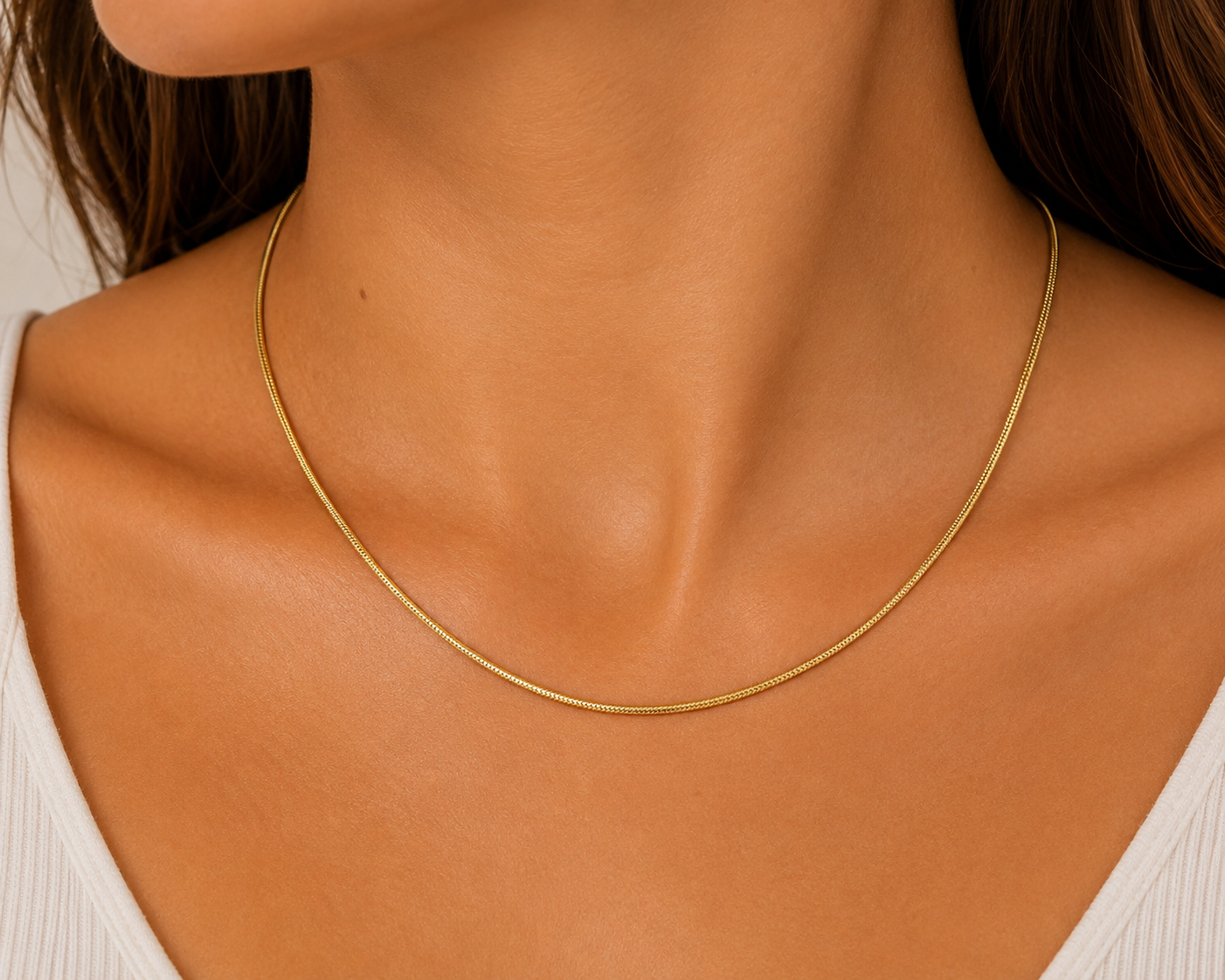 Cadena oro 18k cola de raton 45 cm
