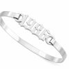 Pulsera rigida plata personalizada año