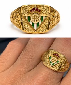 Sello oro 18k betis cuadrado 