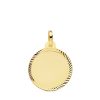 Medalla disco Oro 9k 18 mm liso mate helice