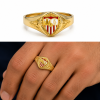 Sello oro 18k cadete sevilla fc color ovalado