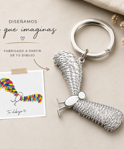 Llavero plata de ley dibujo personalizado