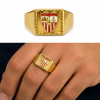 Sello oro 18k sevilla fc color cuadrado