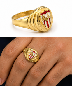 Sello oro 18k sevilla fc color