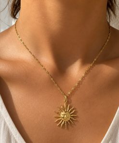Gargantilla chapada oro 18k sol
