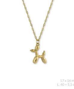 Gargantilla de acero chapada oro 18k salchicha