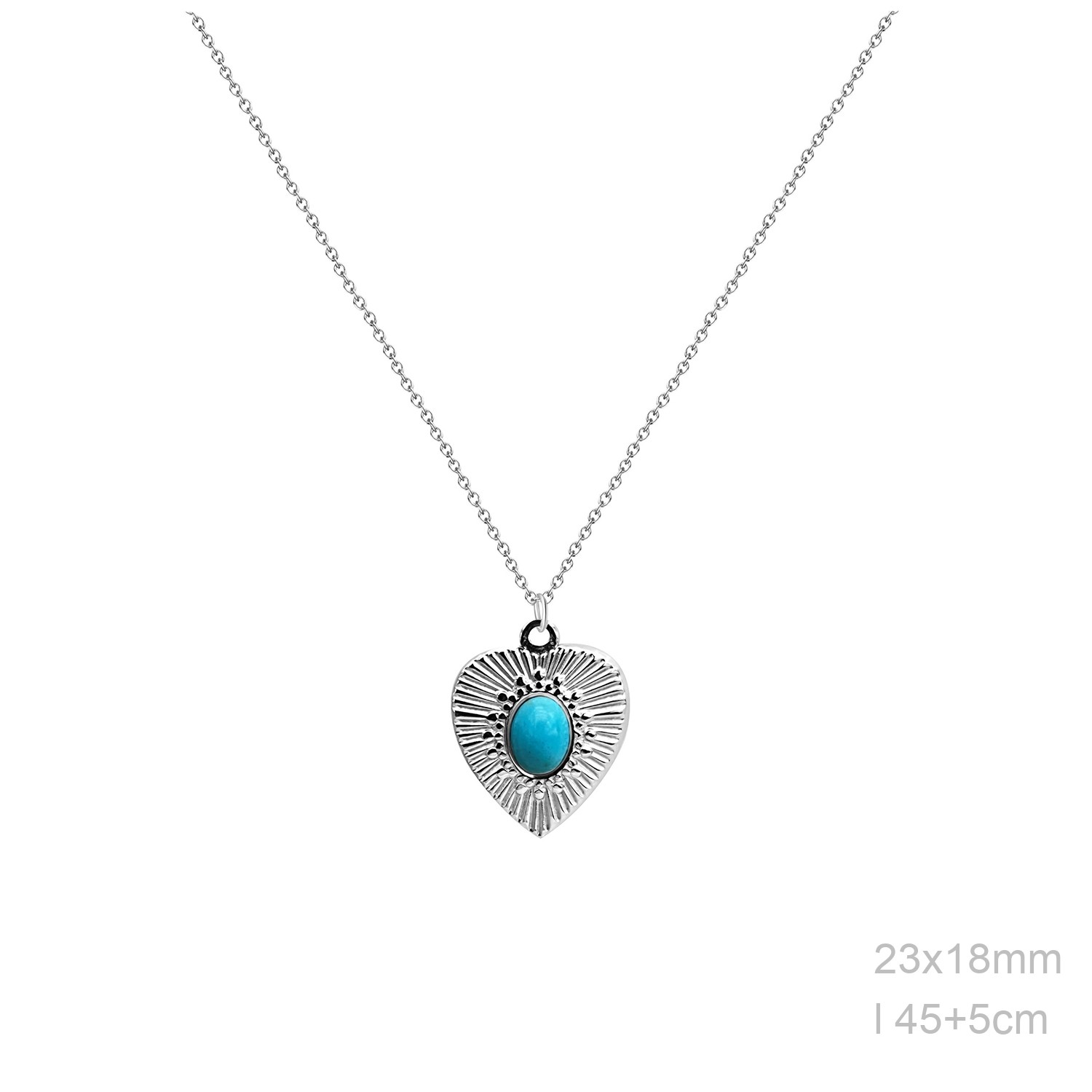 Gargantilla Corazón ACERO ojo turco