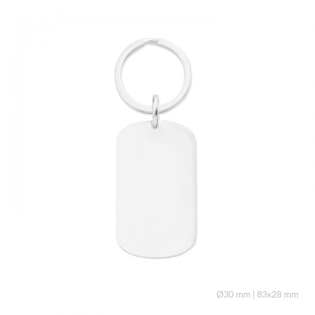 Llavero acero rectangular