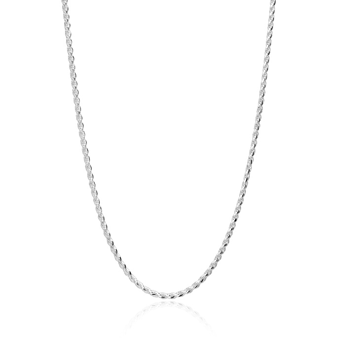 Cadena plata cordon 45